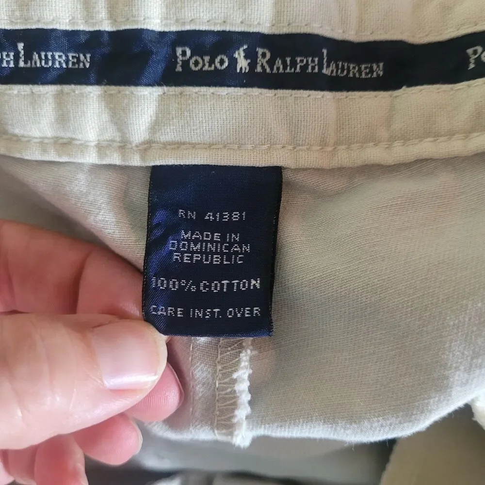 Polo Ralph Lauren Vintage Chino Shorts Men's Sz 38 Khaki Preppy Casual 8